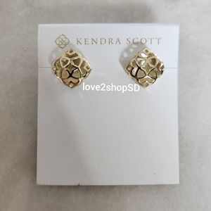 NWT Kendra Scott Tima earrings gold filigree